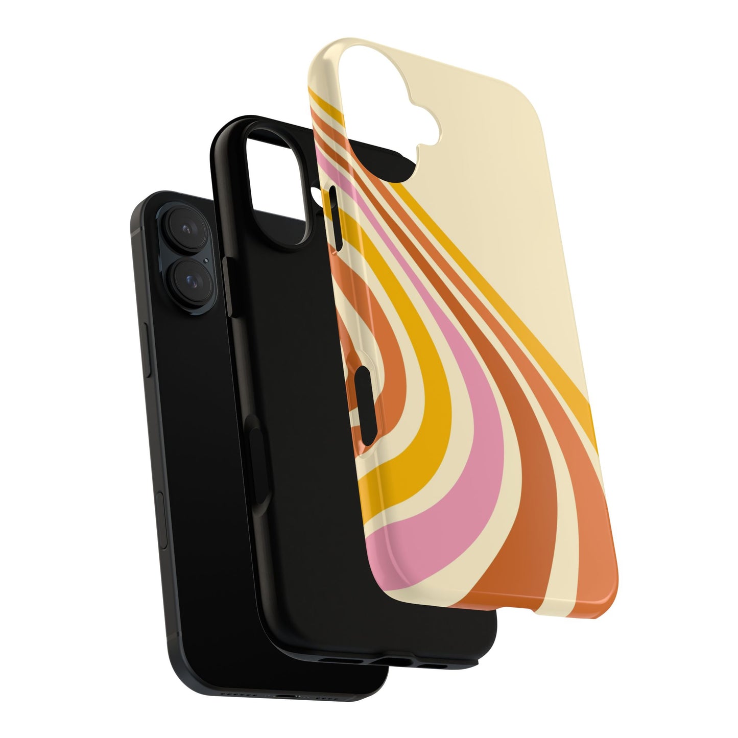 Retro Wave Swirl iPhone Case