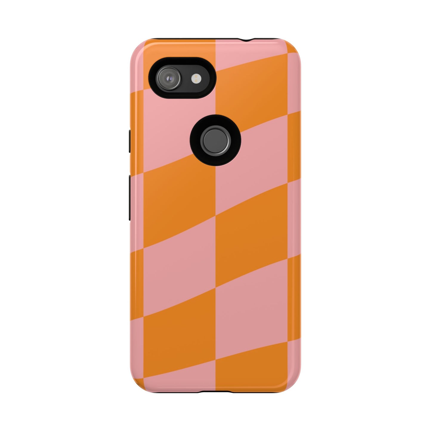 Pink & Orange Wavy Checker Google Pixel Case