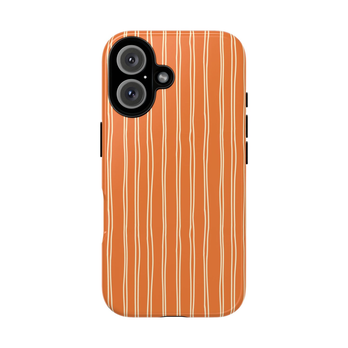 Orange Vertical Stripe iPhone Case