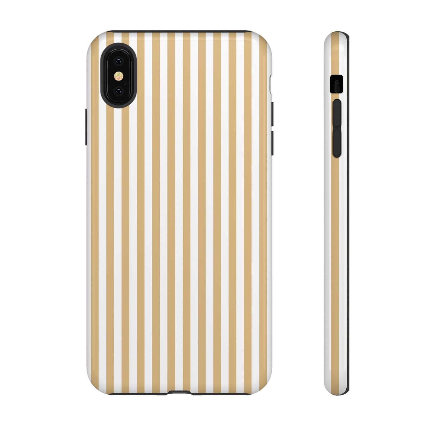 Yellow & White Stripe iPhone Case