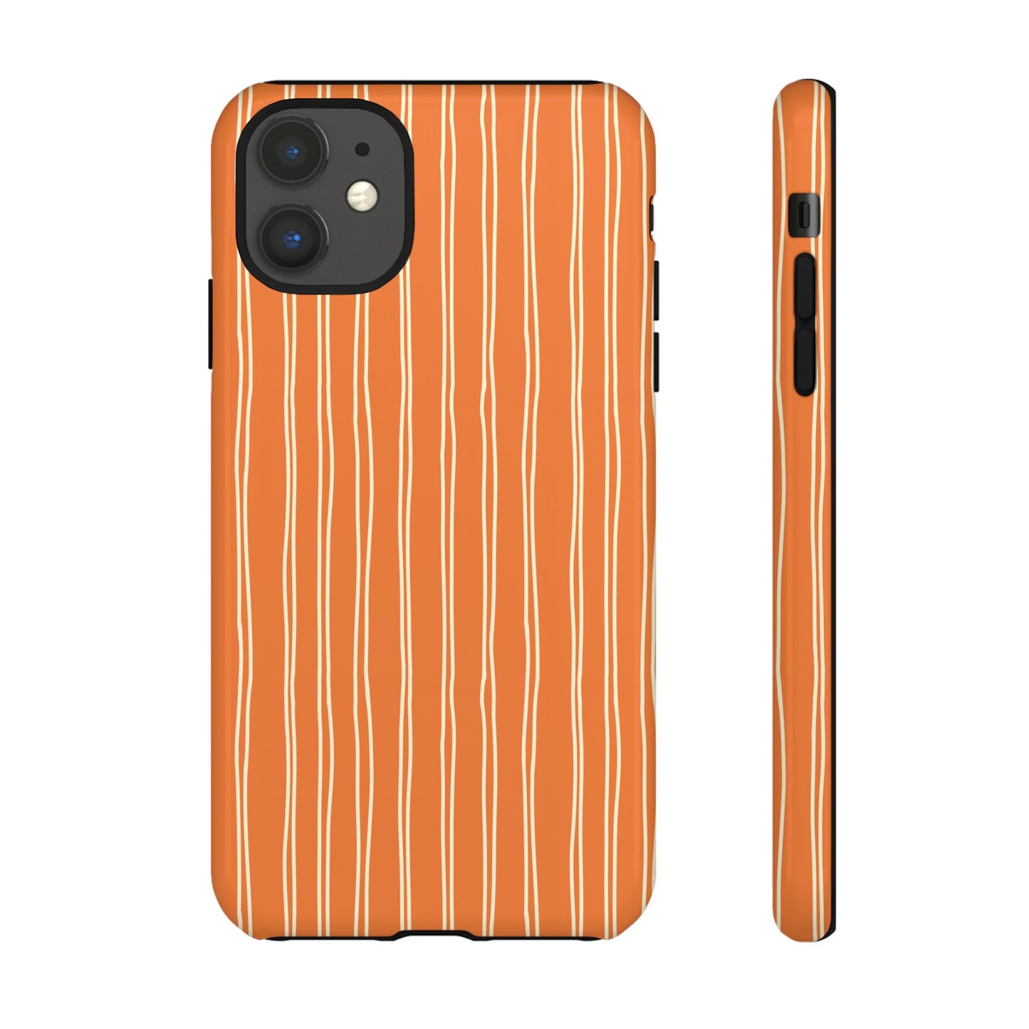 Orange Vertical Stripe iPhone Case