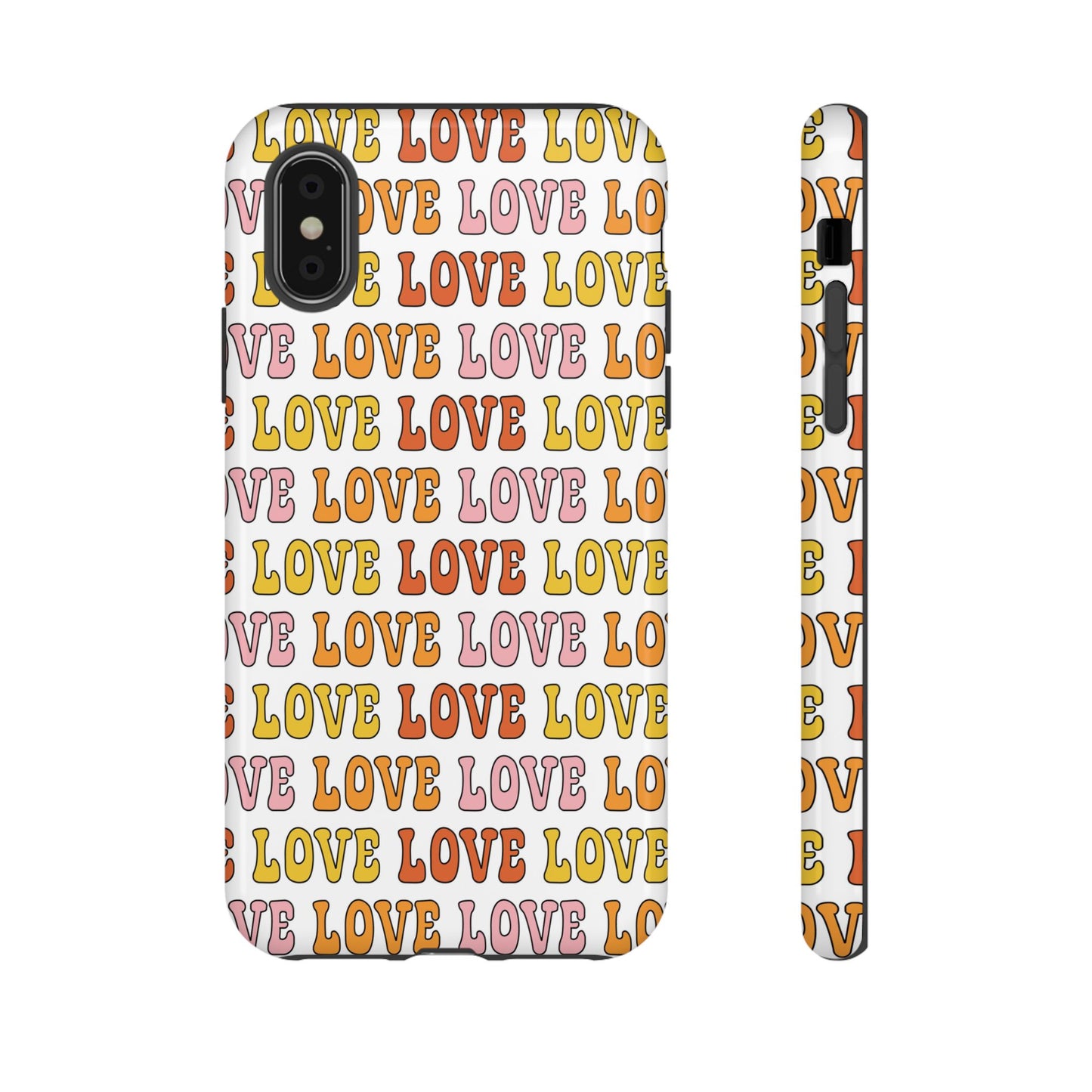 Retro LOVE Typography iPhone Case
