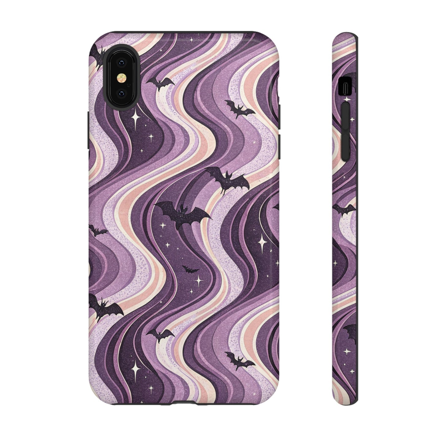 Retro Bats & Swirls iPhone Case