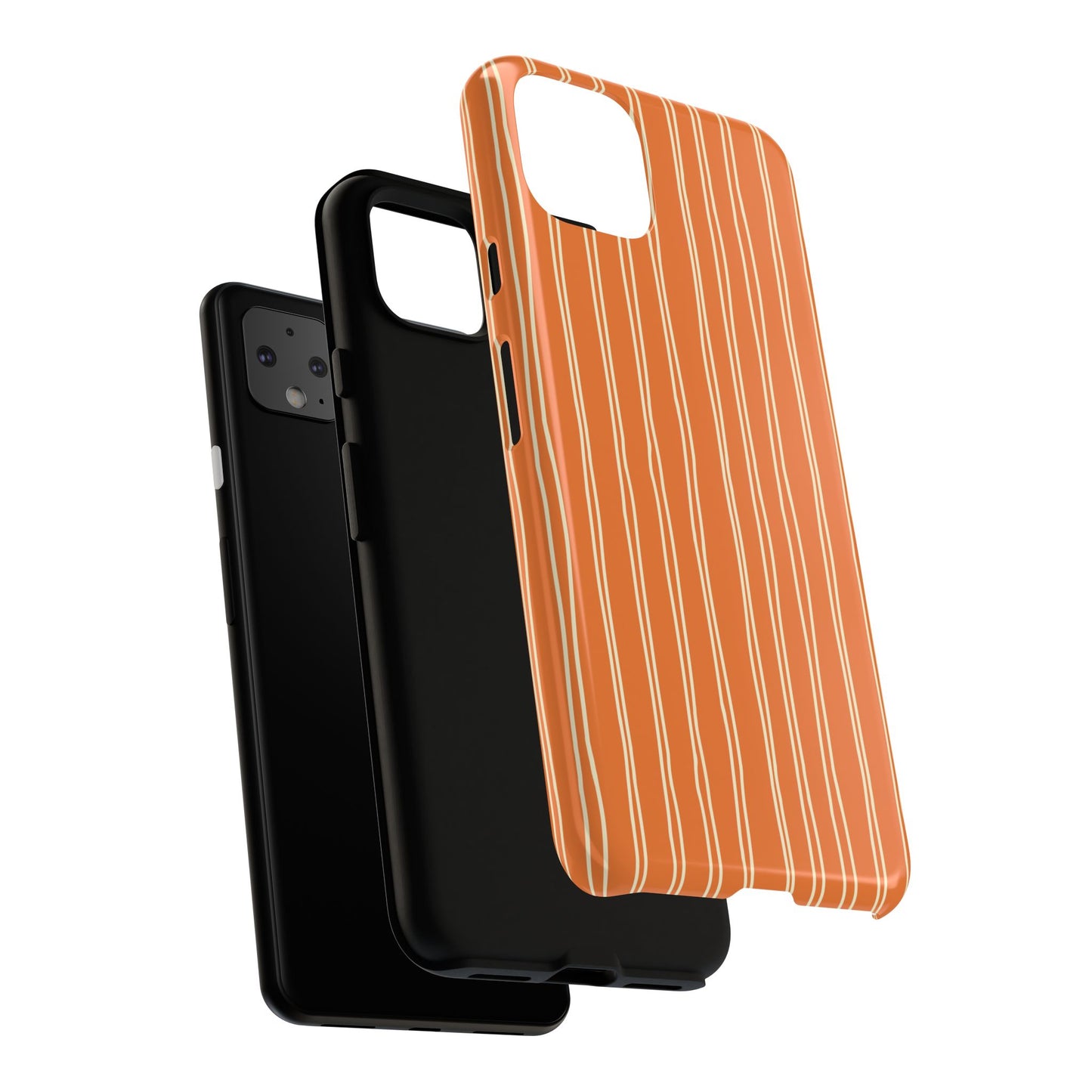 Orange Vertical Stripe Phone Google Pixel Case