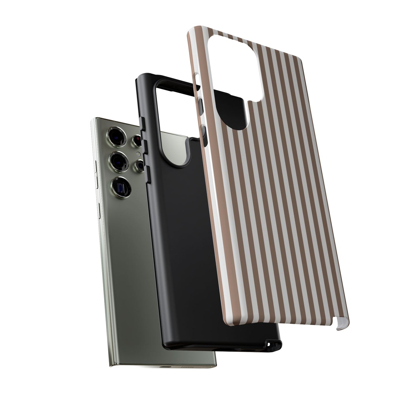Beige & White Stripe Samsung Case