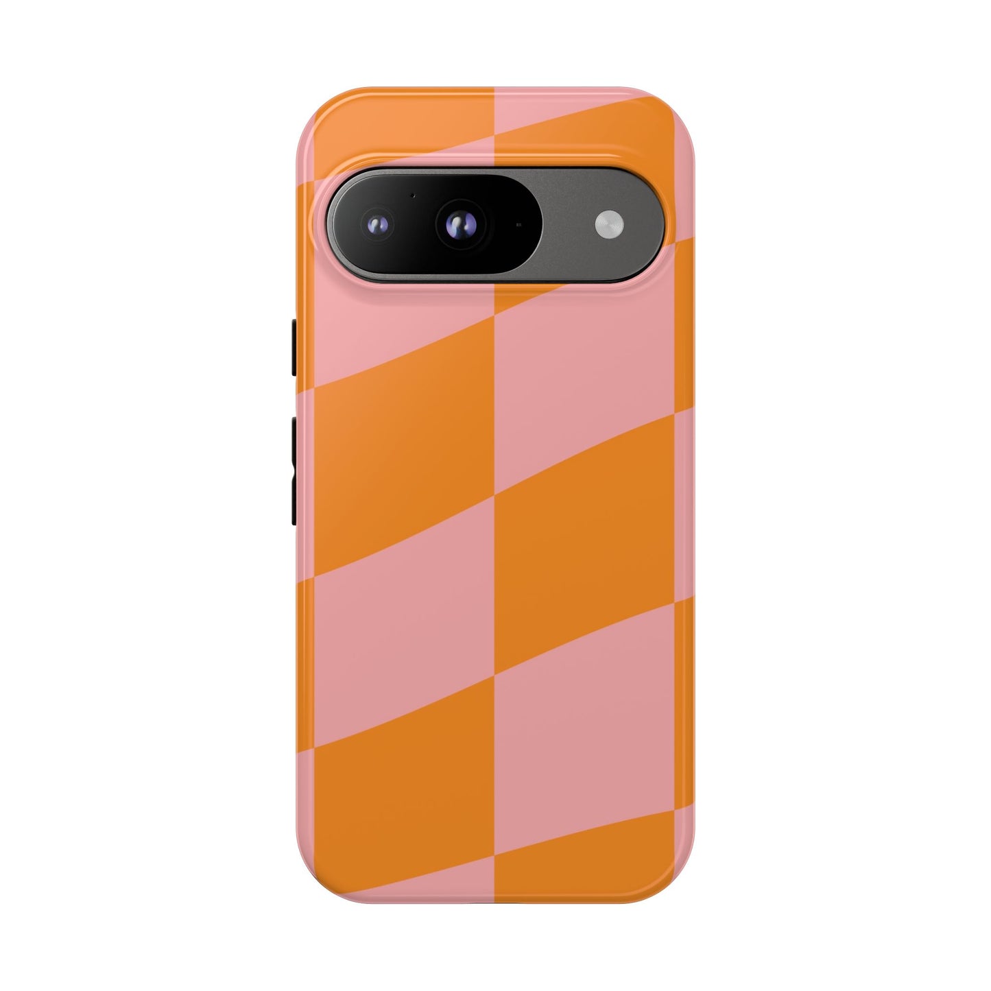 Pink & Orange Wavy Checker Google Pixel Case