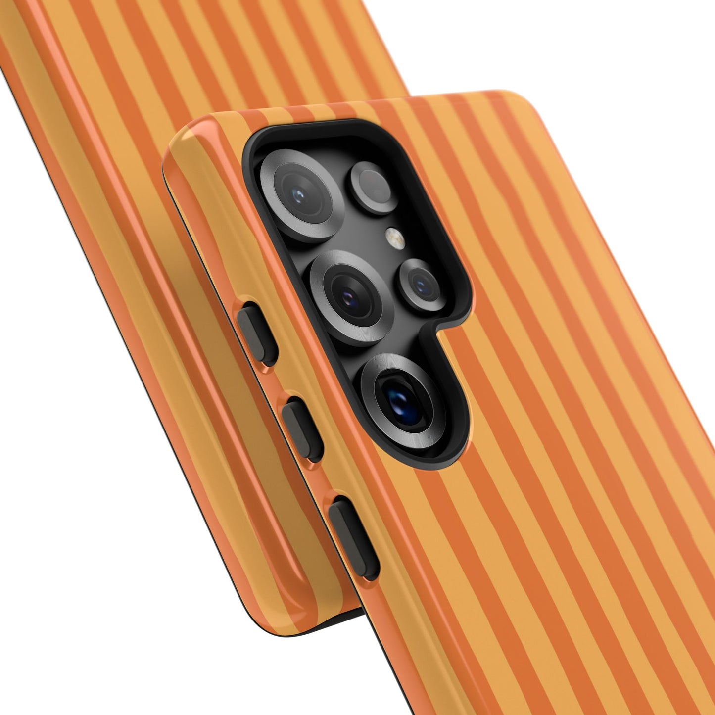 Orange Wavy Stripe Samsung Case
