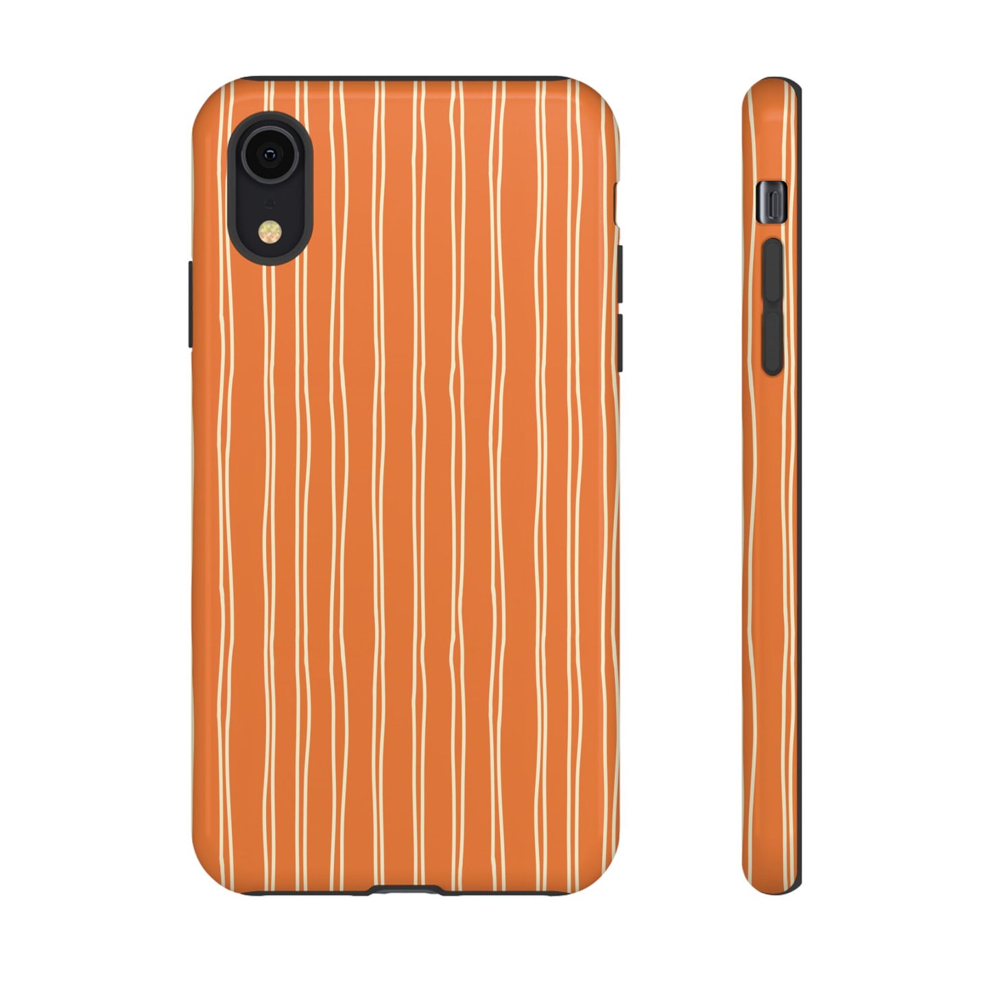 Orange Vertical Stripe iPhone Case