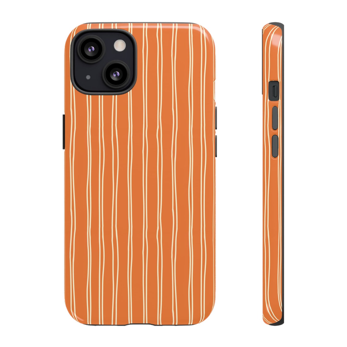 Orange Vertical Stripe iPhone Case