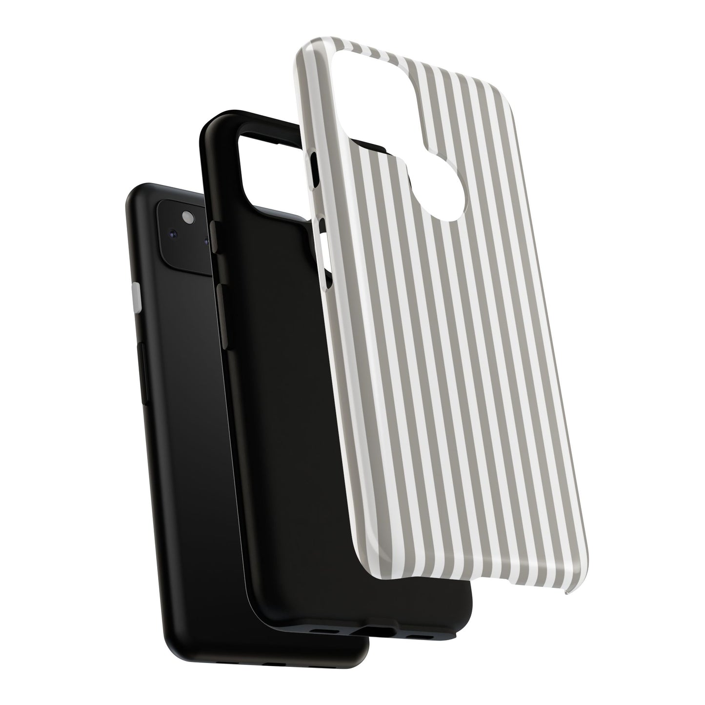 Gray & White Stripe Google Pixel Case