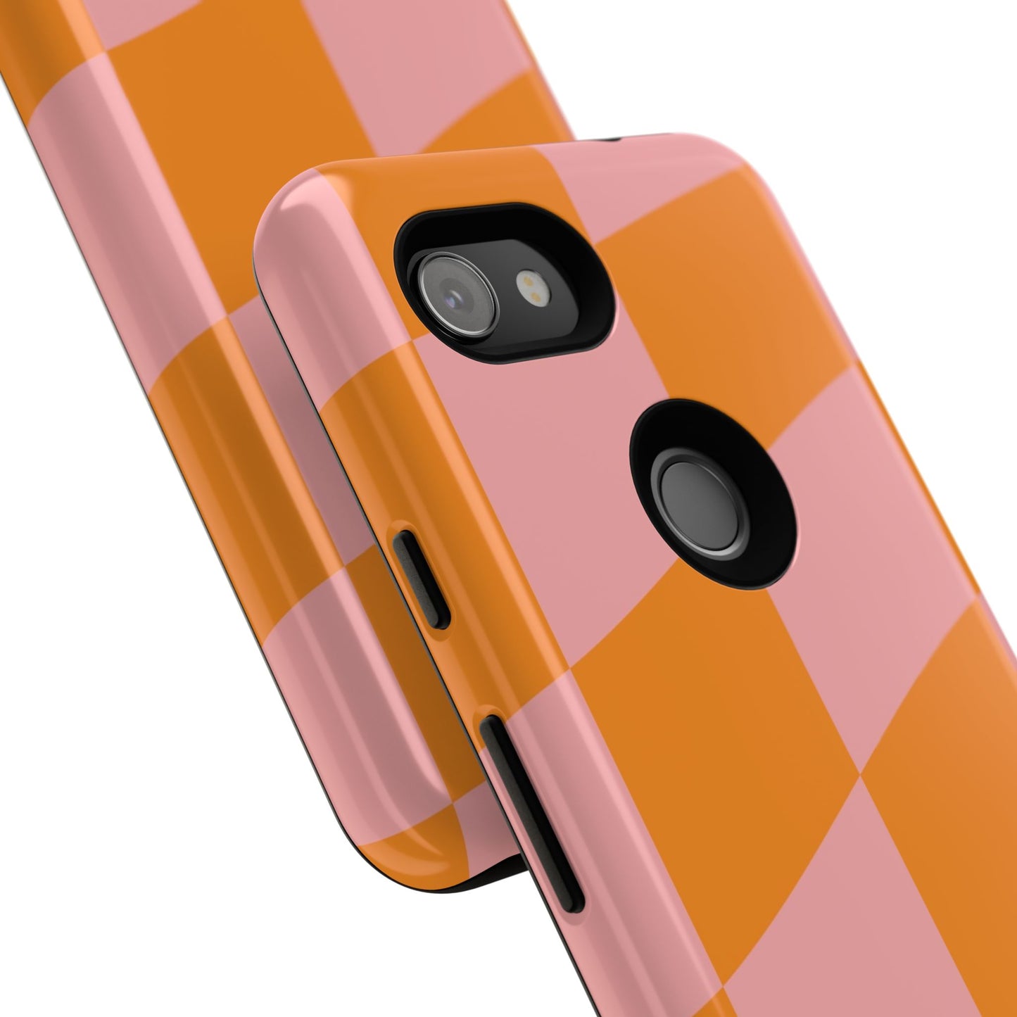 Pink & Orange Wavy Checker Google Pixel Case