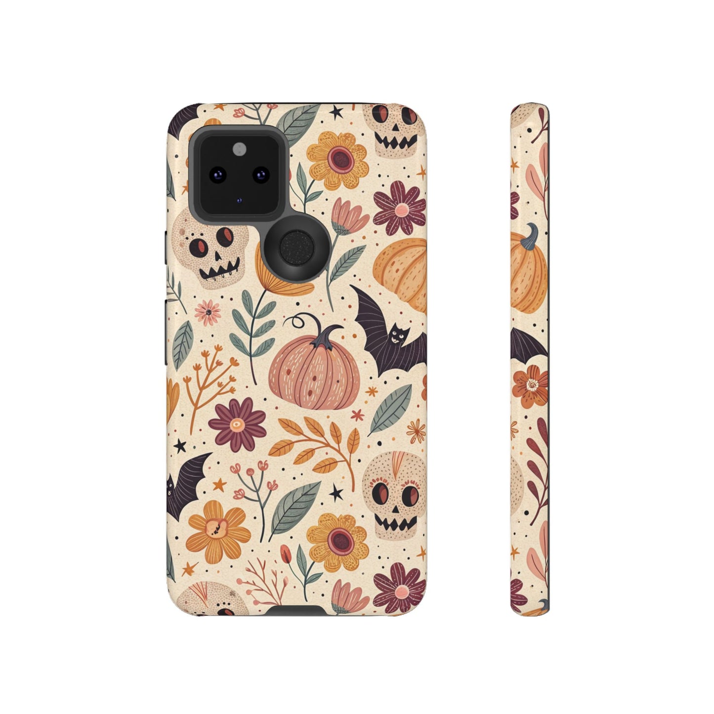 Halloween Skulls & Pumpkins Floral Google Pixel Case