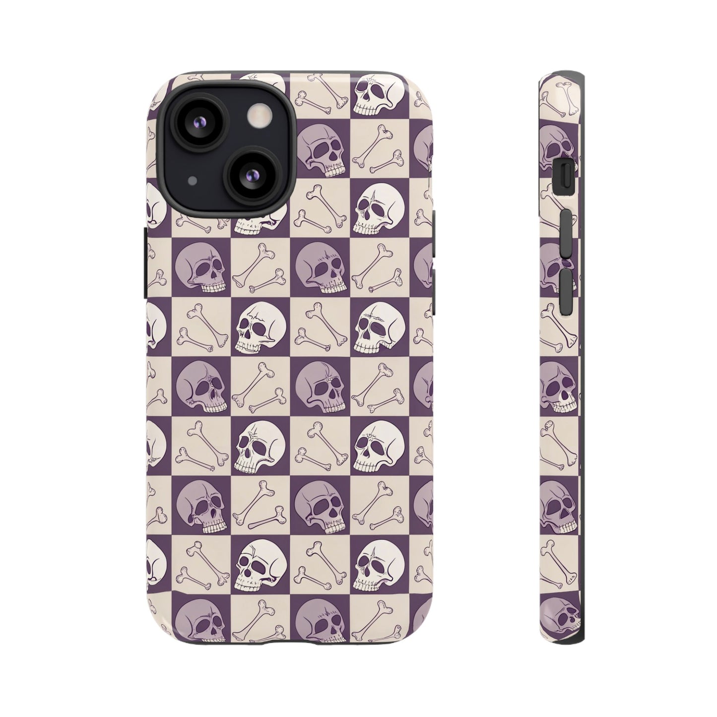 Skull & Bones Checkered iPhone Case