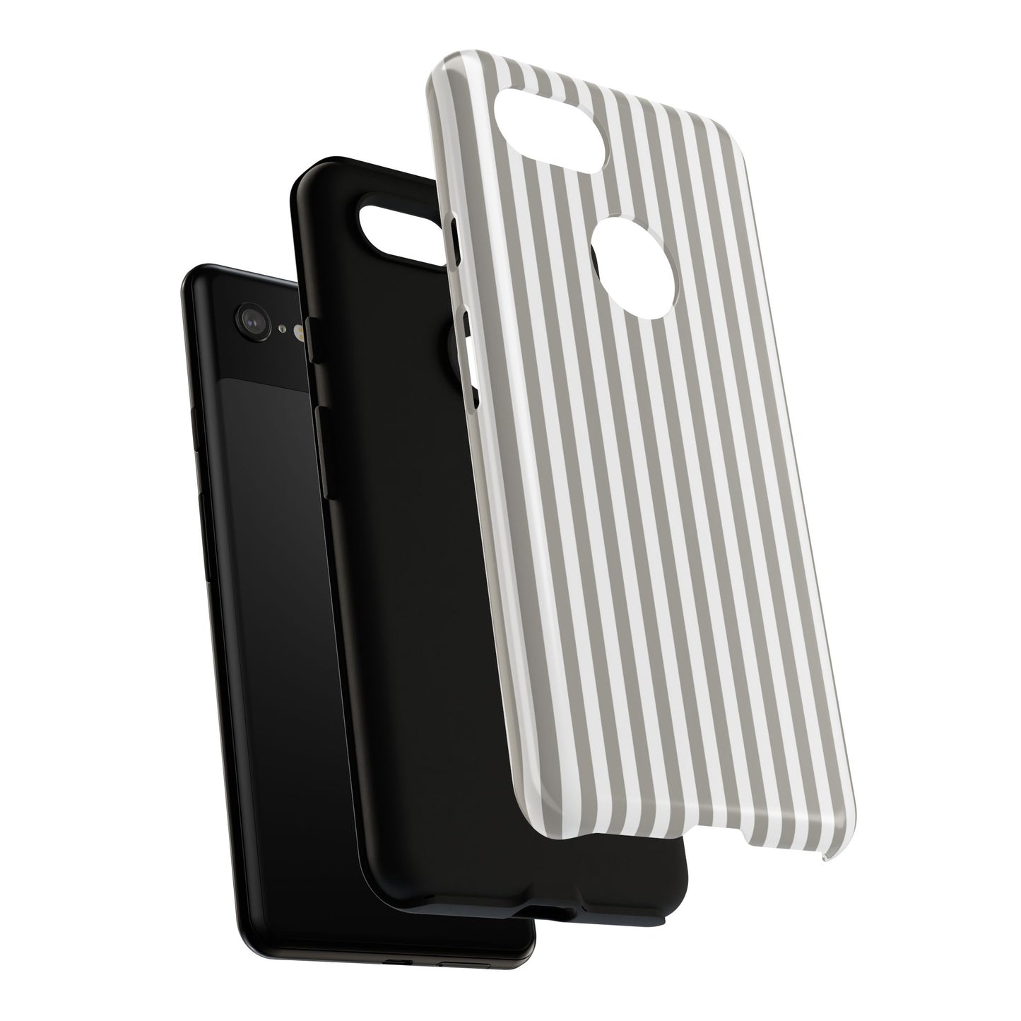 Gray & White Stripe Google Pixel Case