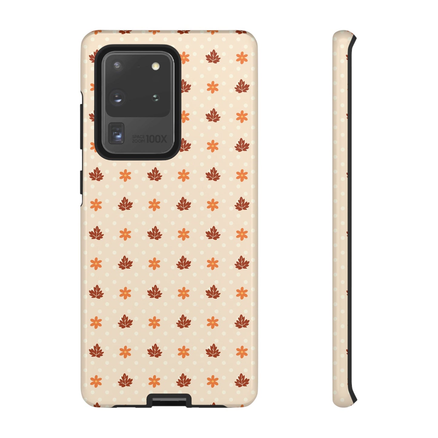 Beige Fall Floral Polka Dot Samsung Case