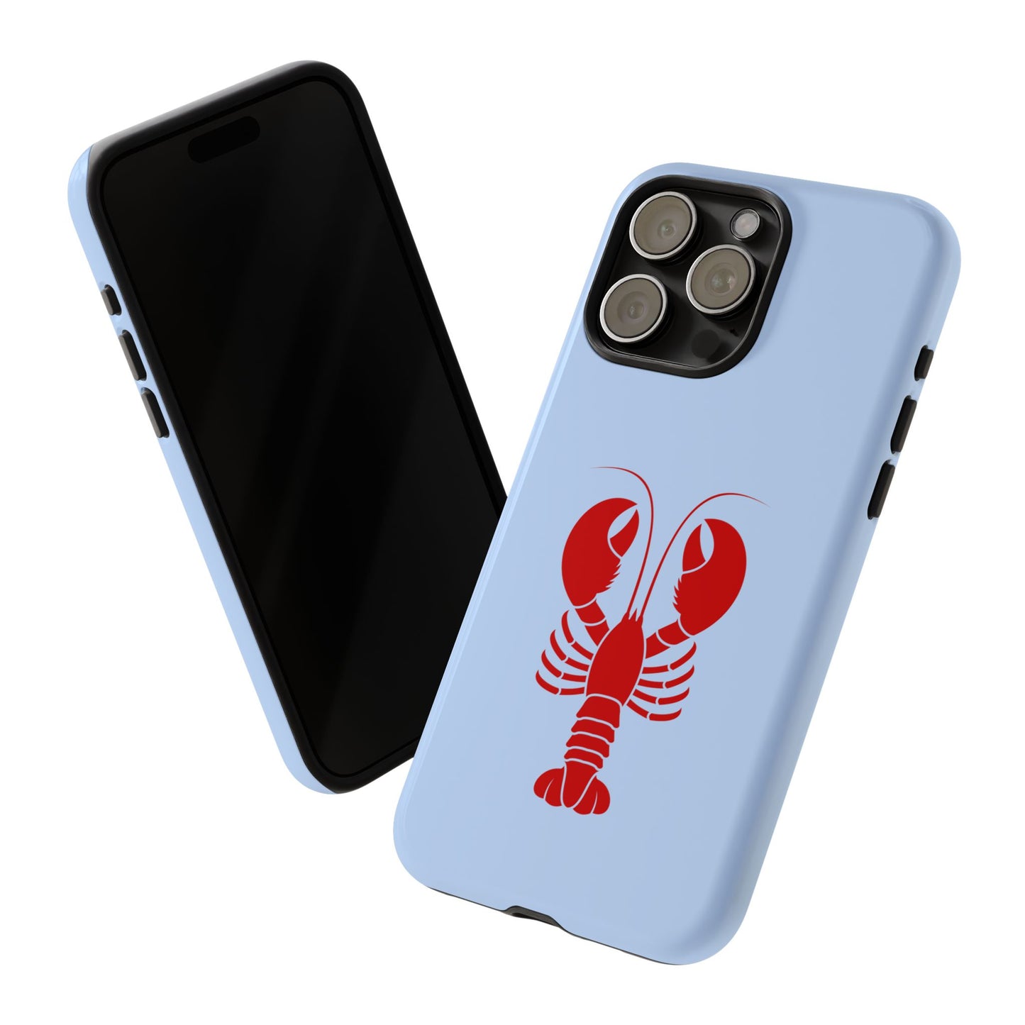 Red Lobster on Sky Blue iPhone Case