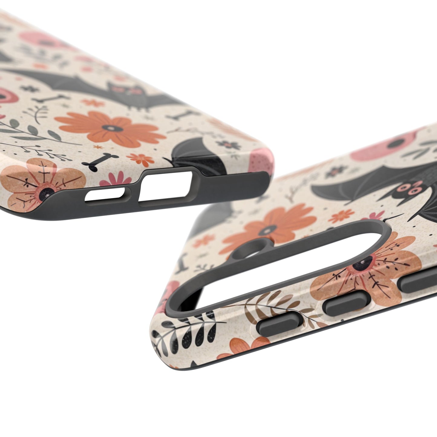 Floral Bats & Skulls Halloween Samsung Case