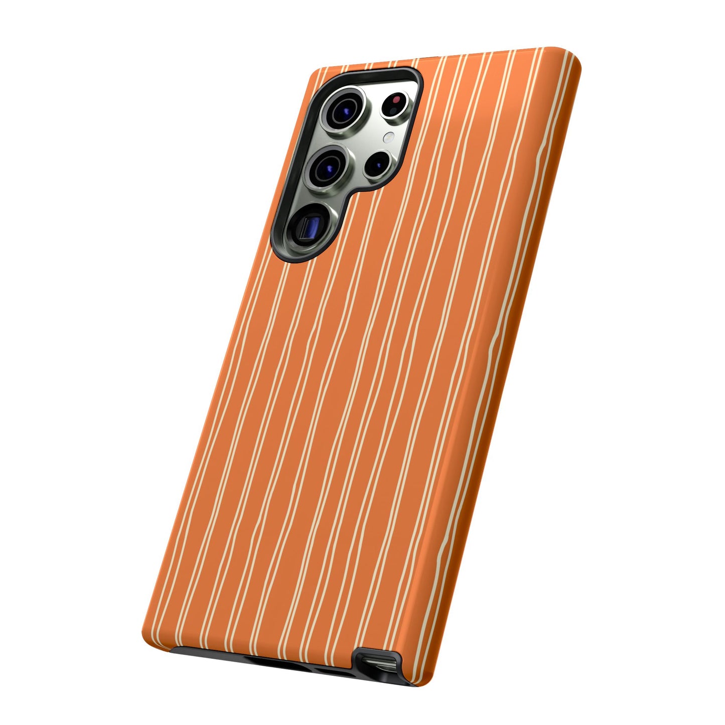 Orange Vertical Stripe Samsung Case