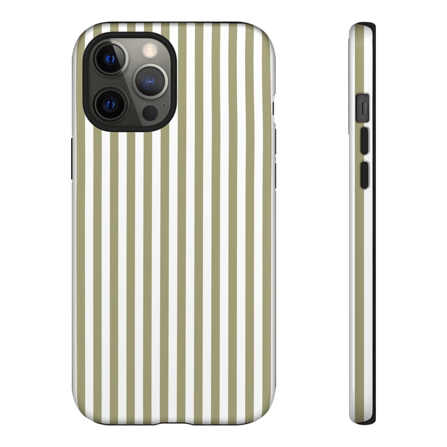 Sage & White Stripe iPhone Case