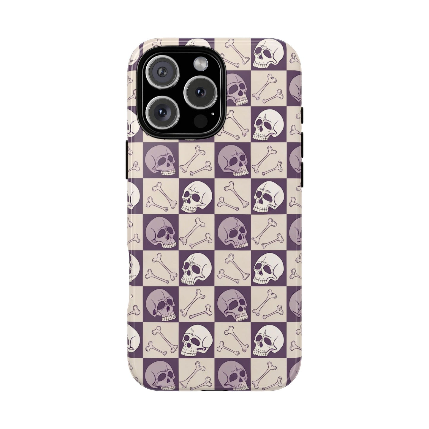 Skull & Bones Checkered iPhone Case