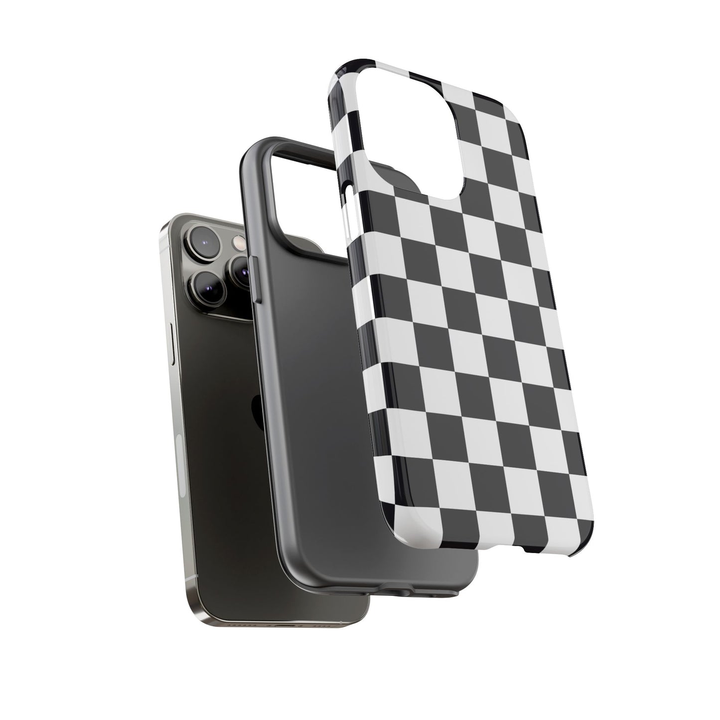 Black & White Checkerboard iPhone Case