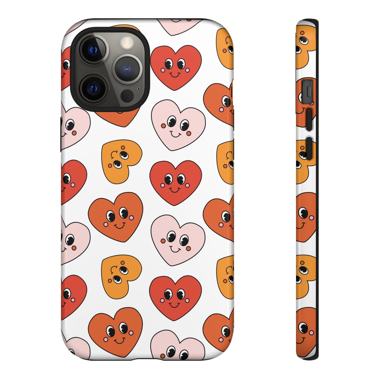 Smiley Heart Faces iPhone Case