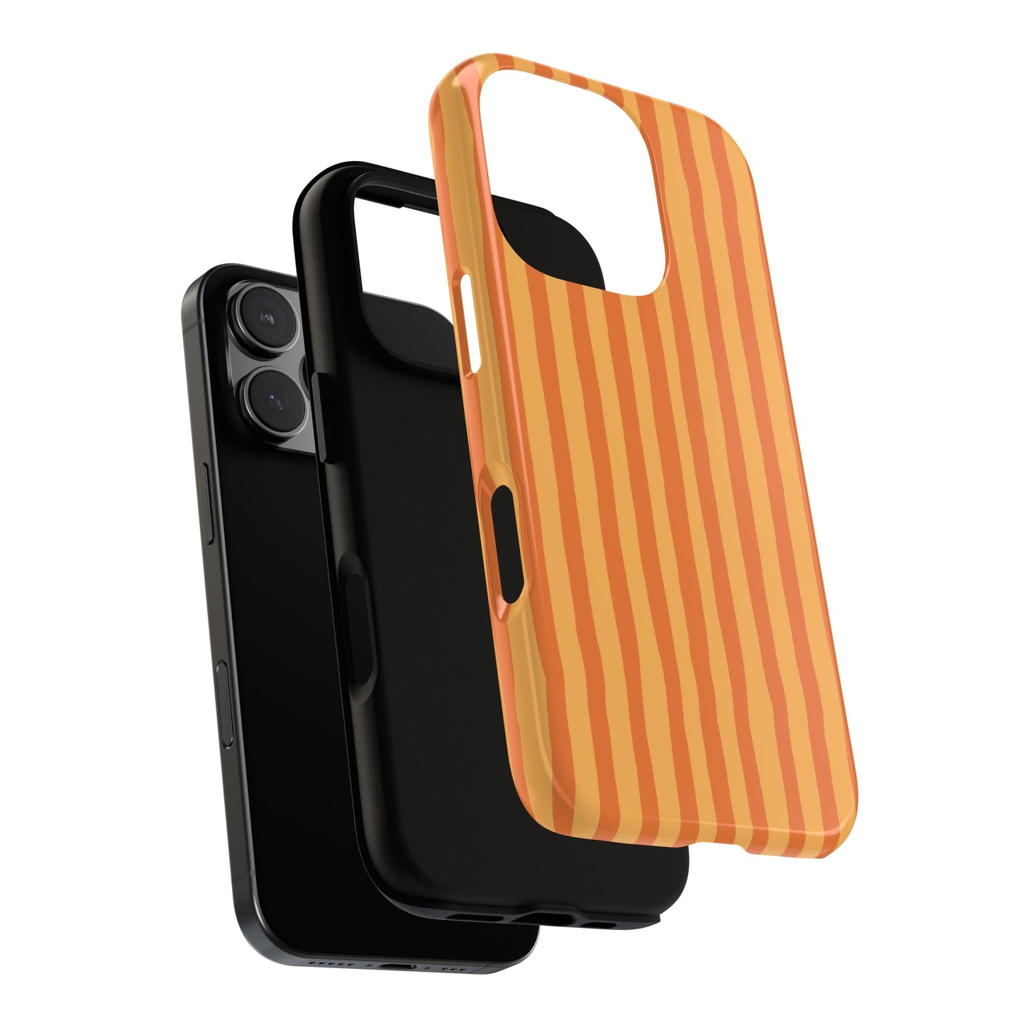 Orange Wavy Stripe iPhone Case