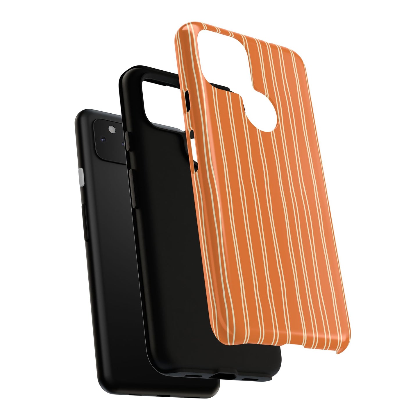 Orange Vertical Stripe Phone Google Pixel Case