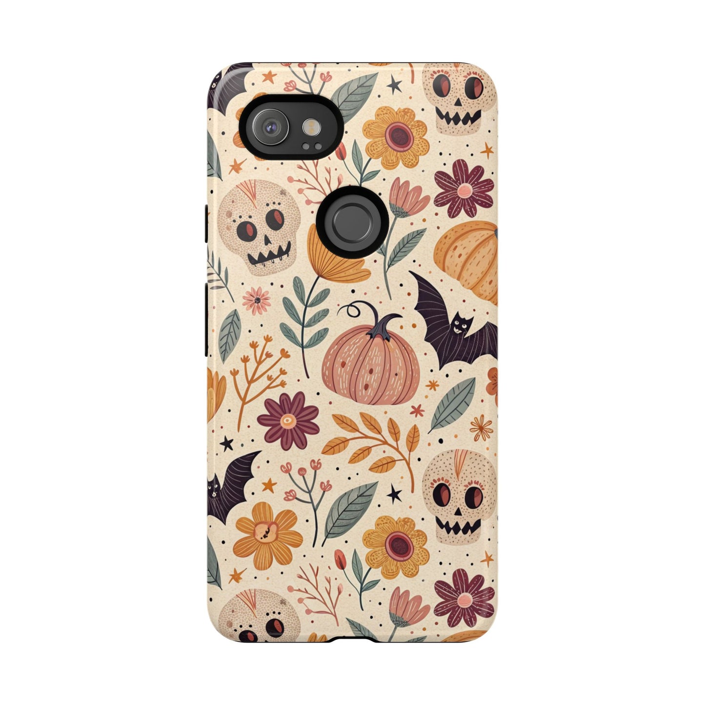 Halloween Skulls & Pumpkins Floral Google Pixel Case