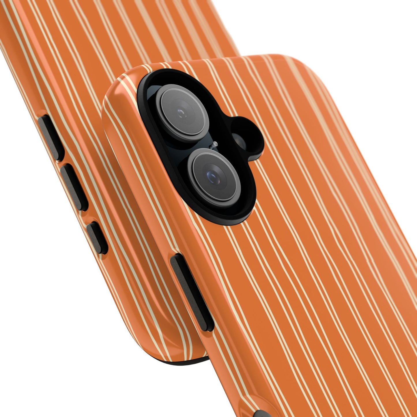 Orange Vertical Stripe iPhone Case
