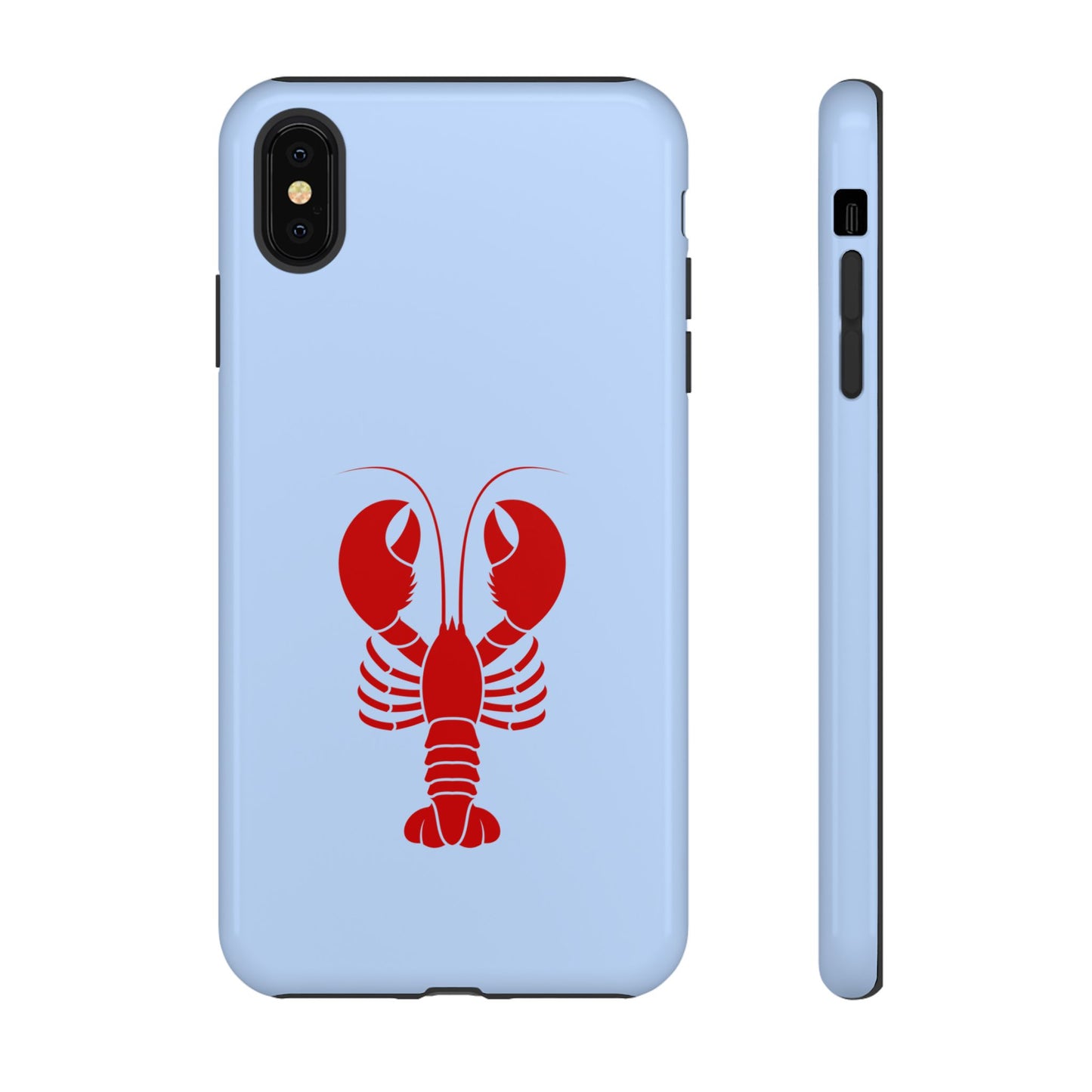 Red Lobster on Sky Blue iPhone Case