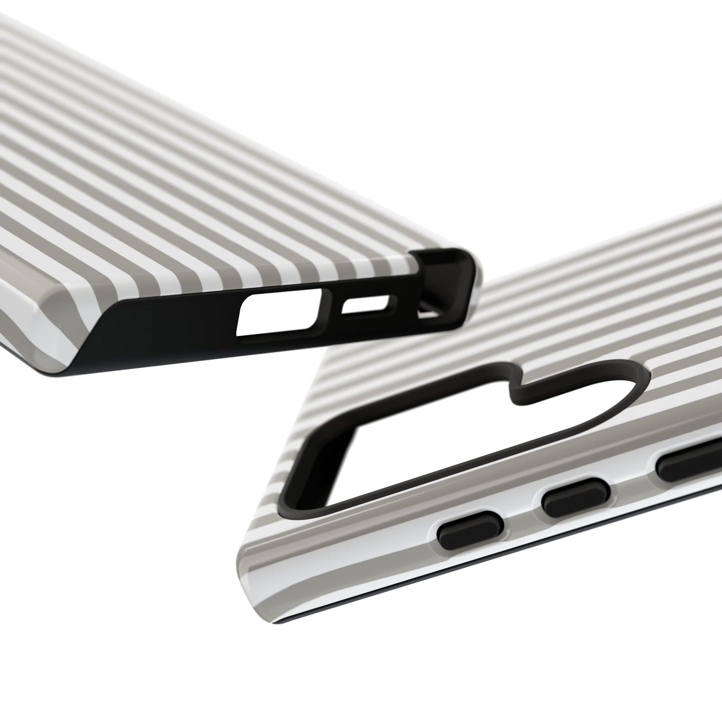 Gray & White Stripe Samsung Case