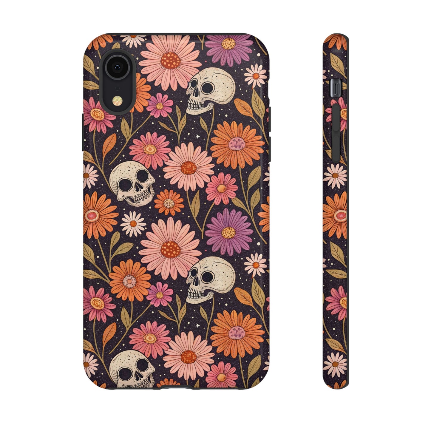 Skulls & Fall Florals iPhone Case