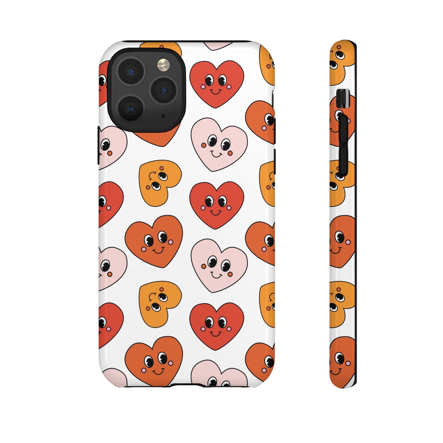 Smiley Heart Faces iPhone Case