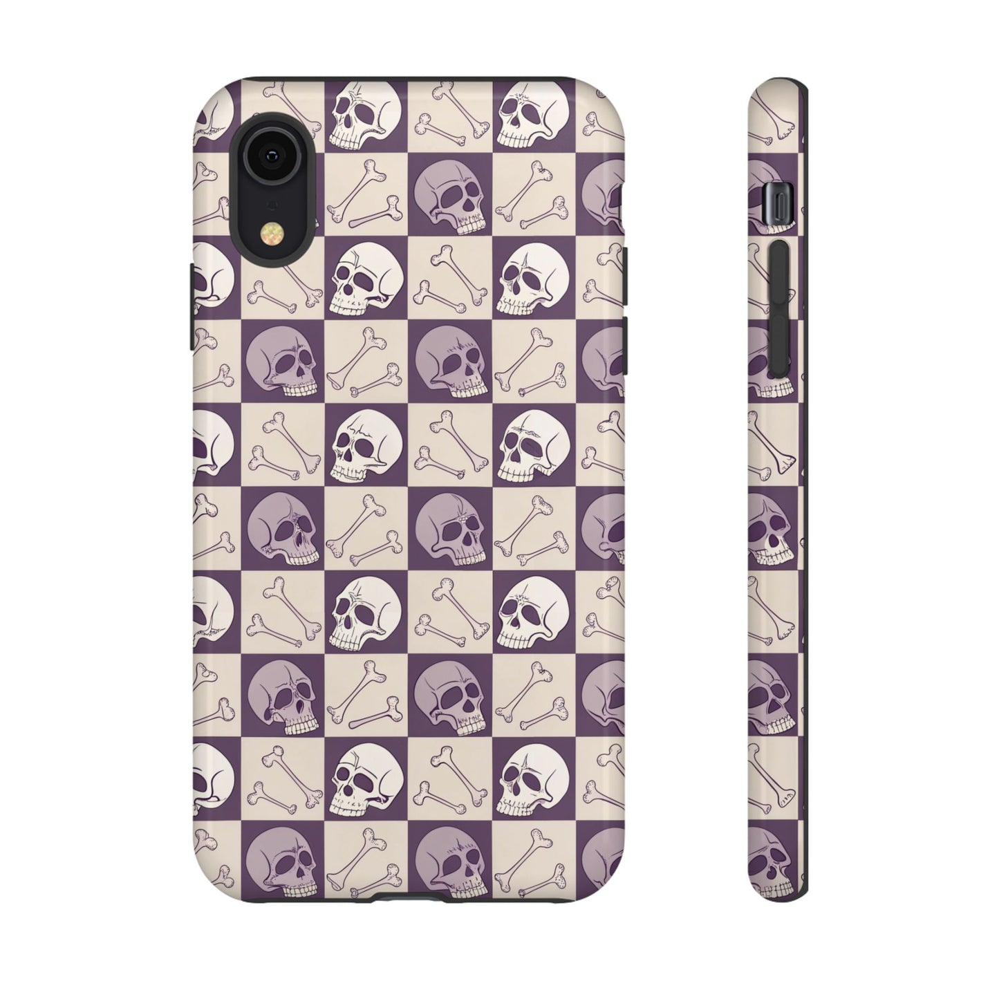 Skull & Bones Checkered iPhone Case