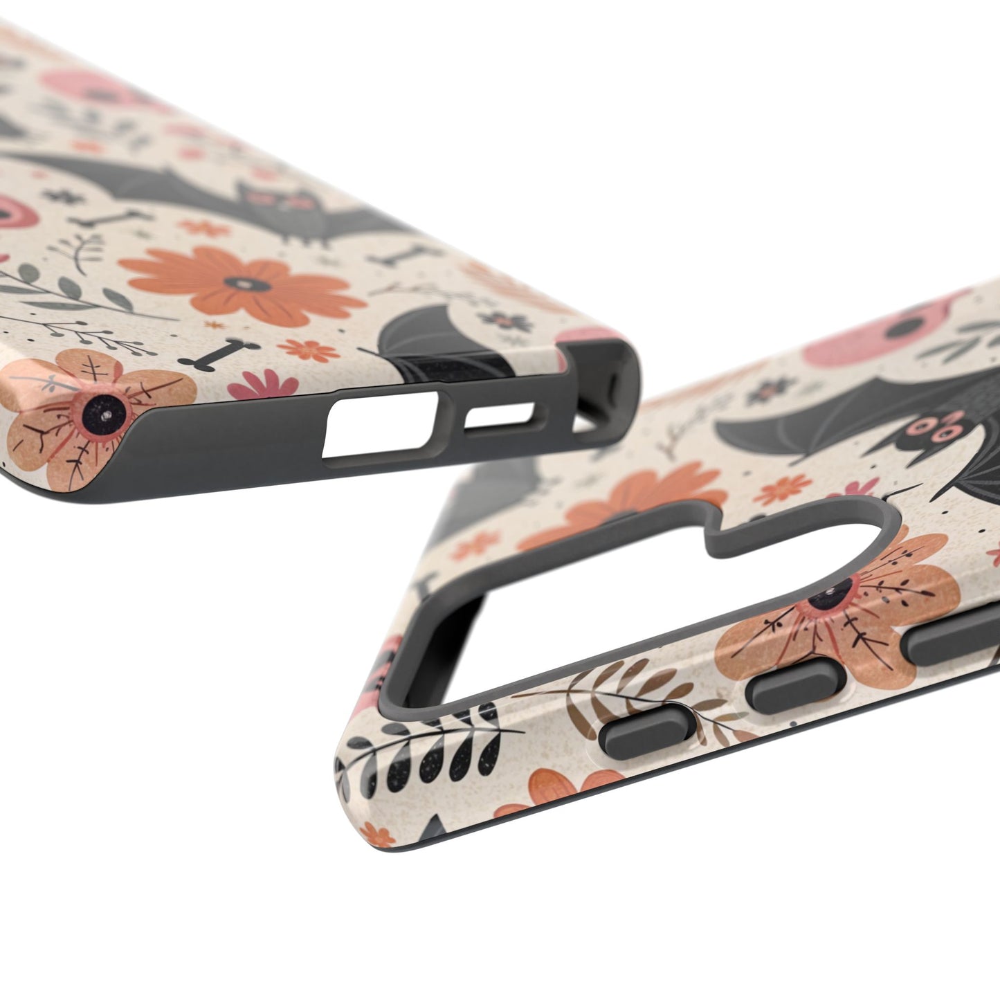Floral Bats & Skulls Halloween Samsung Case
