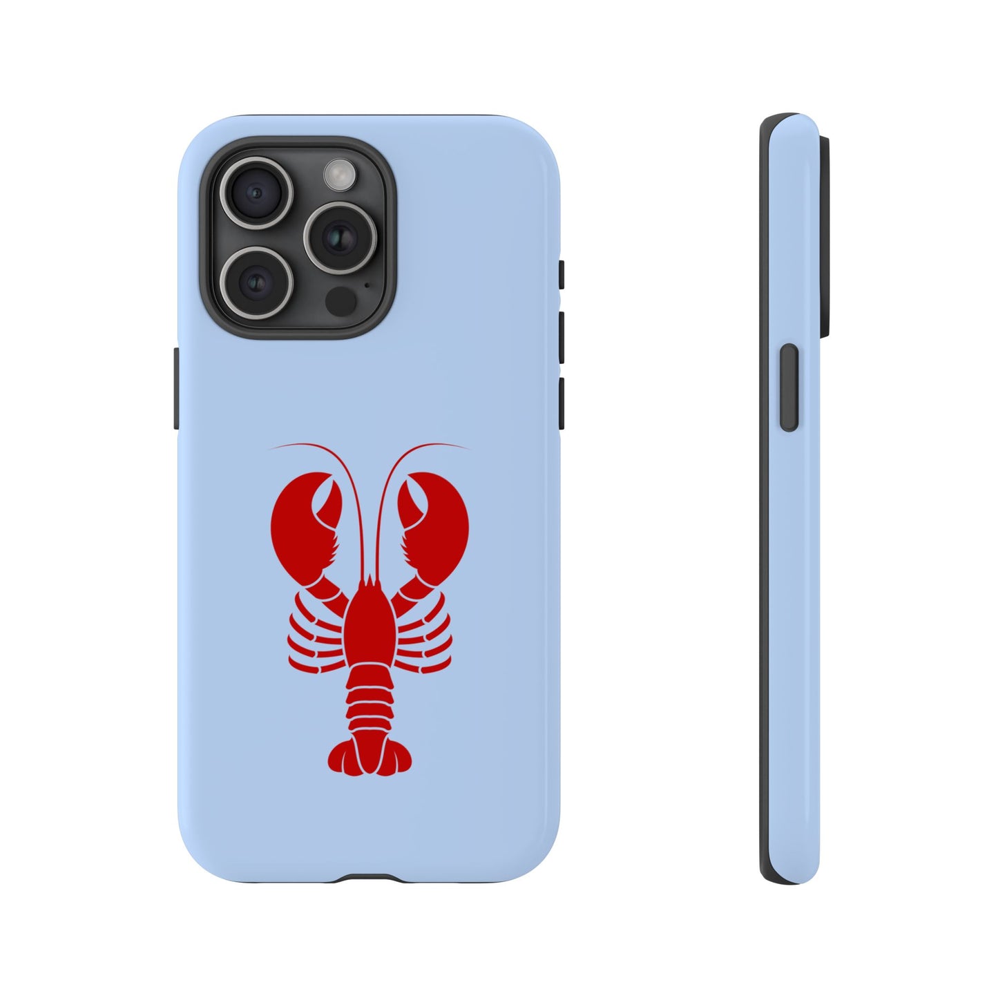 Red Lobster on Sky Blue iPhone Case