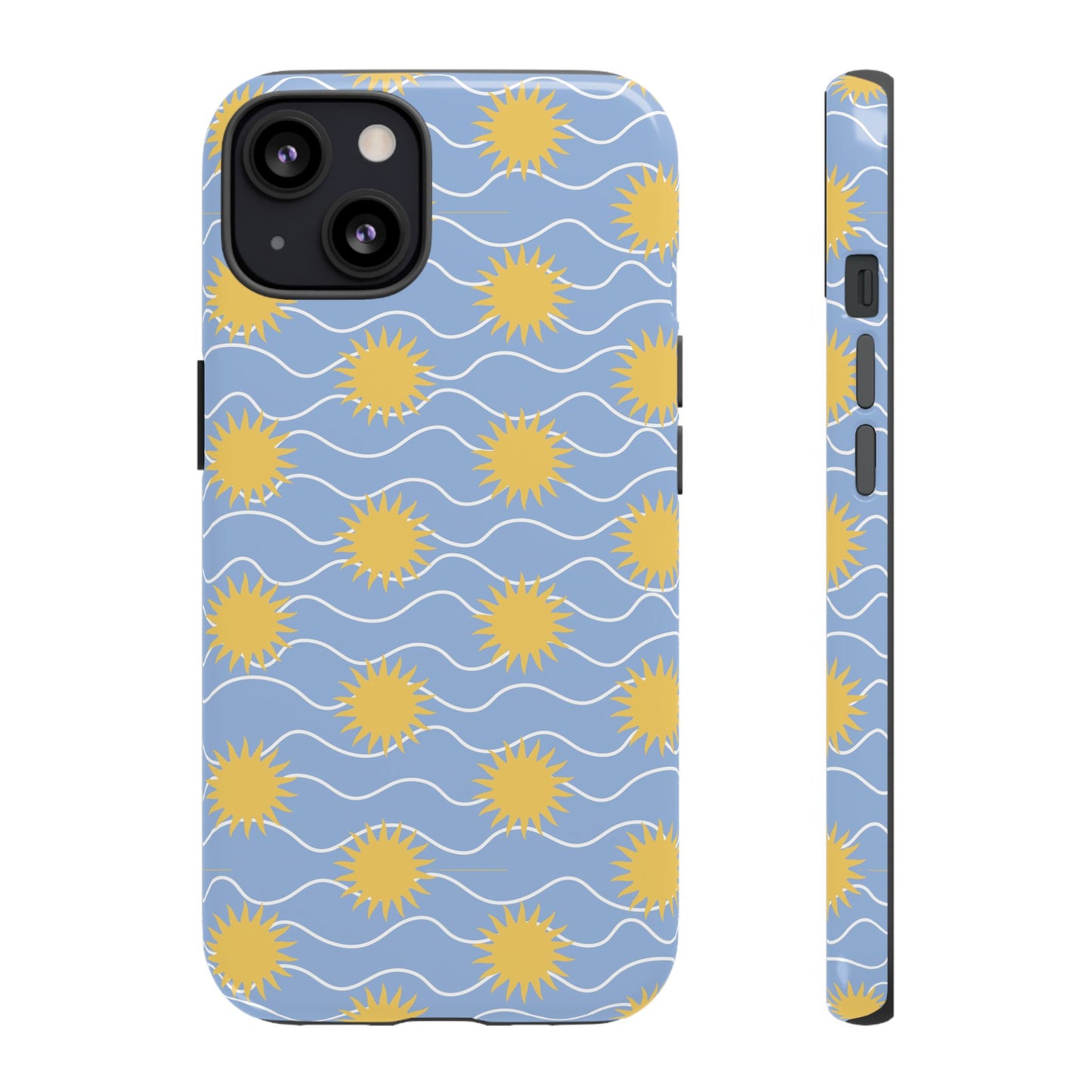 Sunny Waves Blue iPhone Case