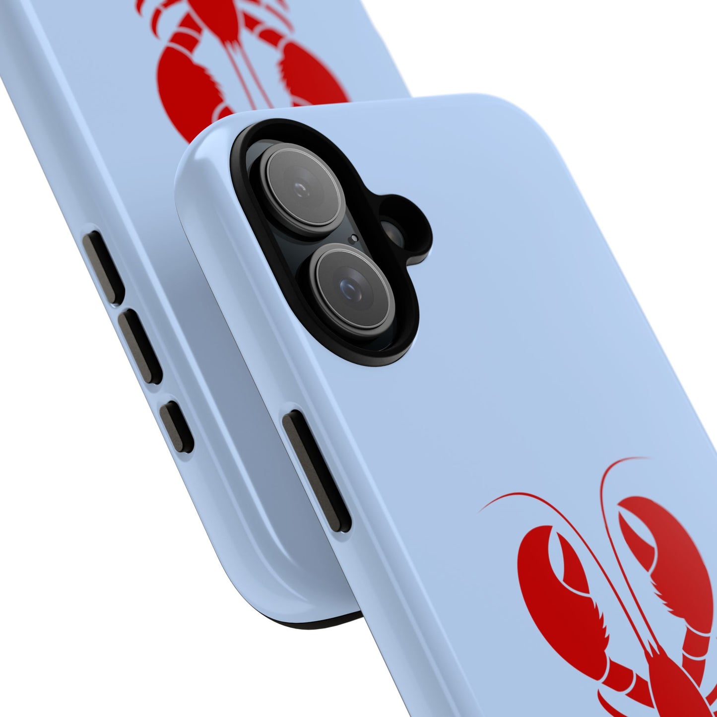 Red Lobster on Sky Blue iPhone Case