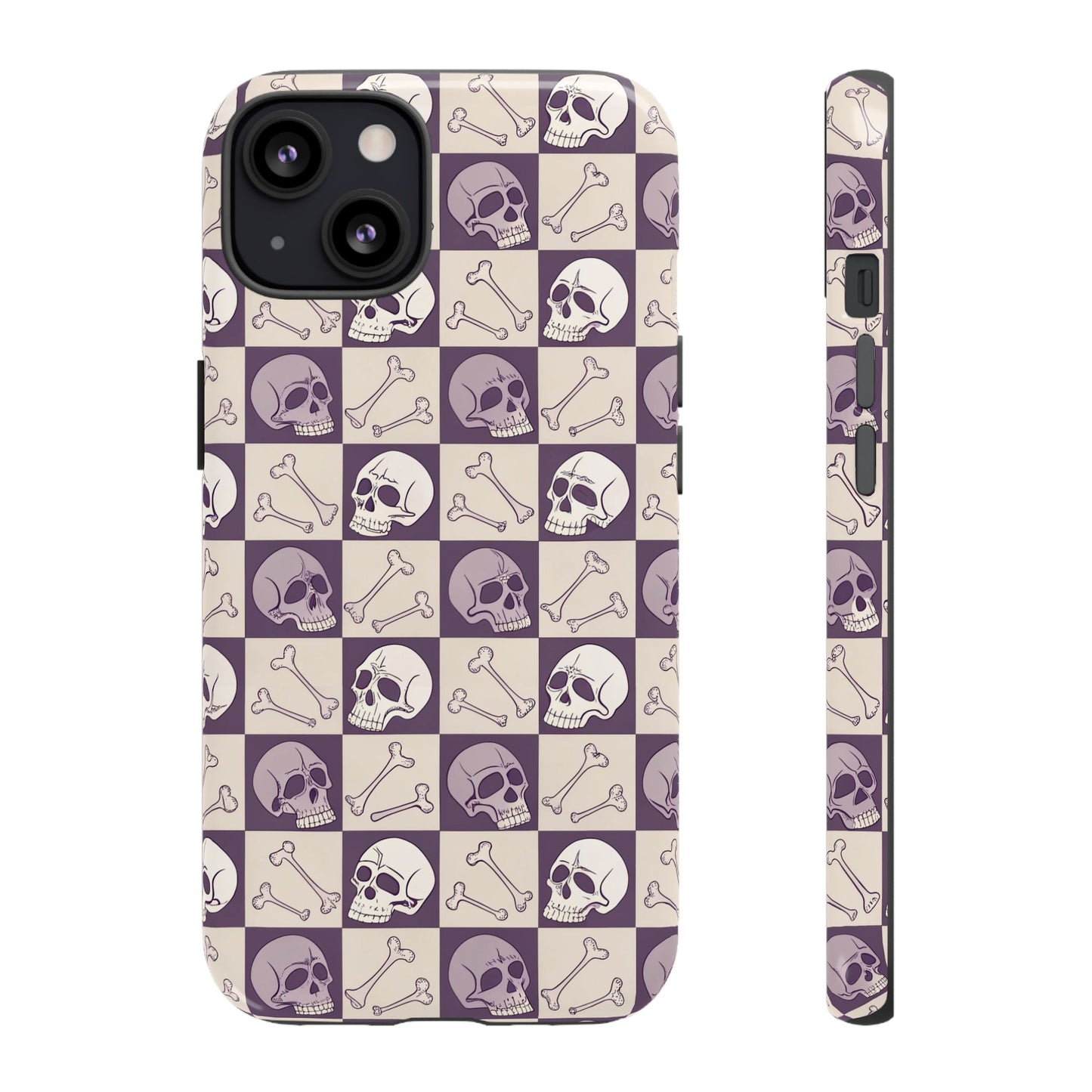 Skull & Bones Checkered iPhone Case