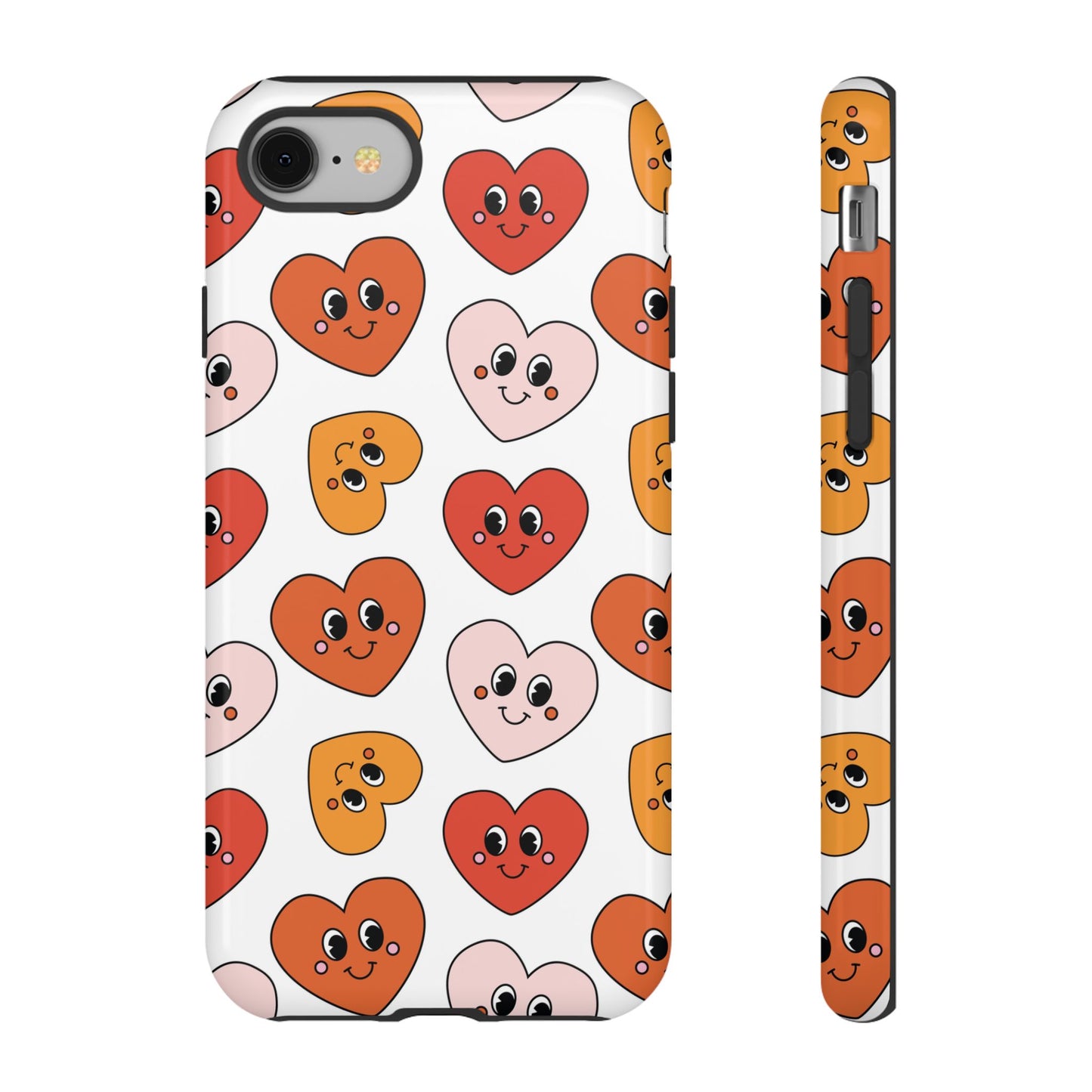 Smiley Heart Faces iPhone Case