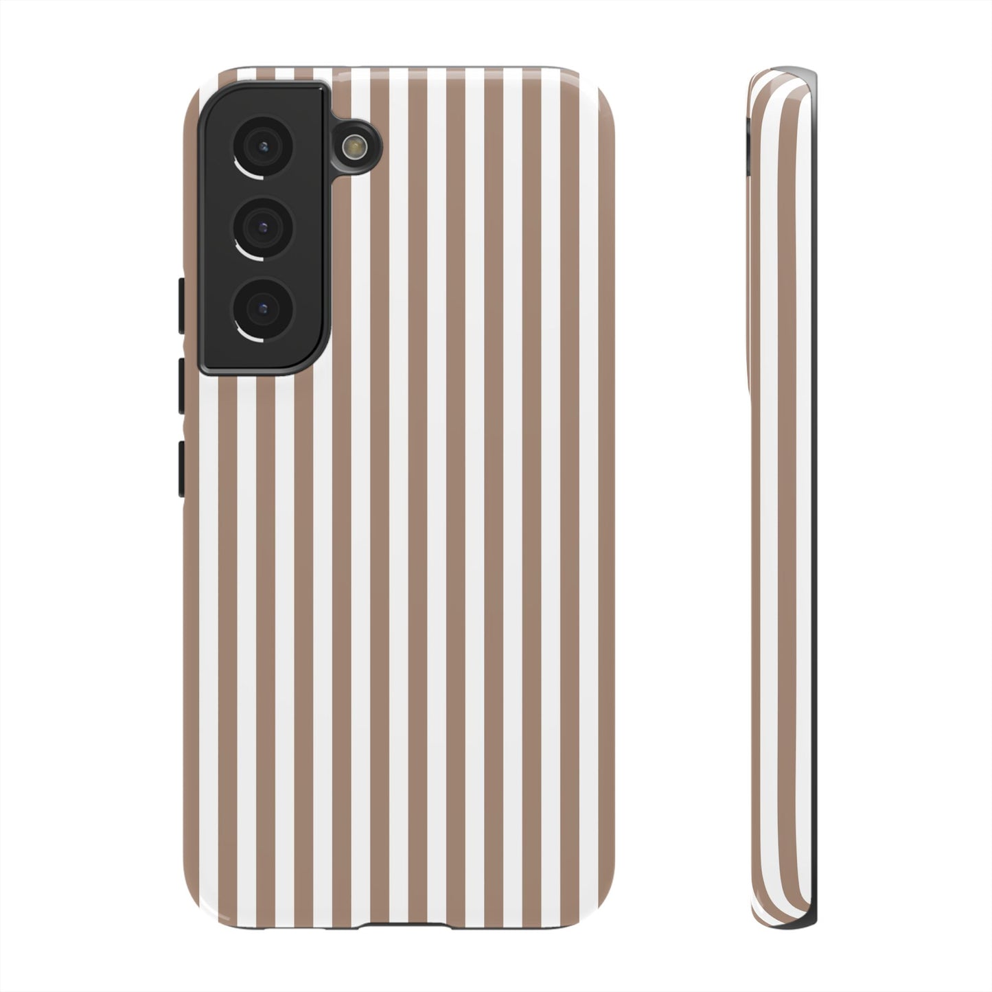 Beige & White Stripe Samsung Case