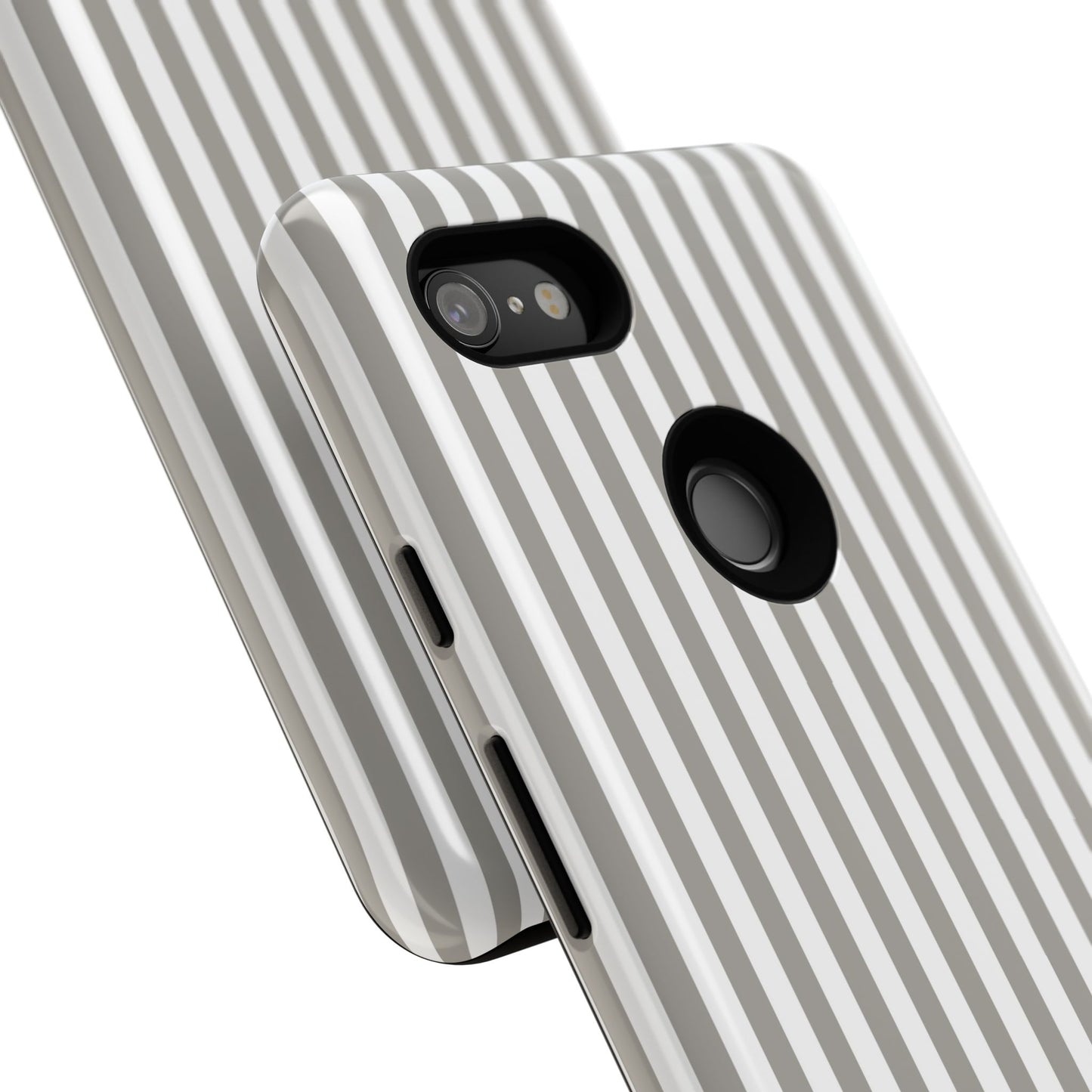 Gray & White Stripe Google Pixel Case