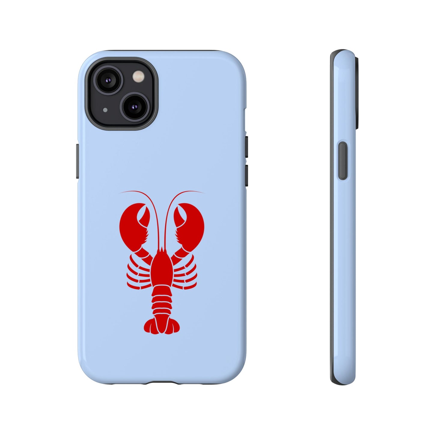 Red Lobster on Sky Blue iPhone Case