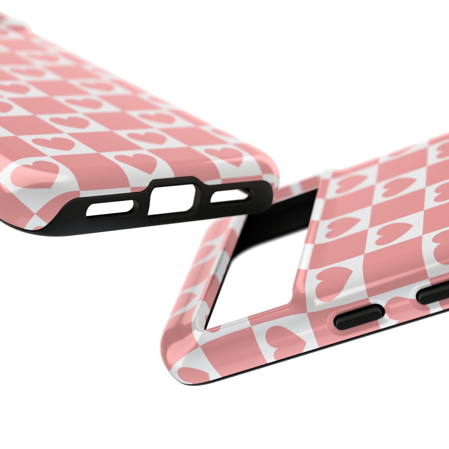 Pink Heart Checkerboard Google Pixel Case