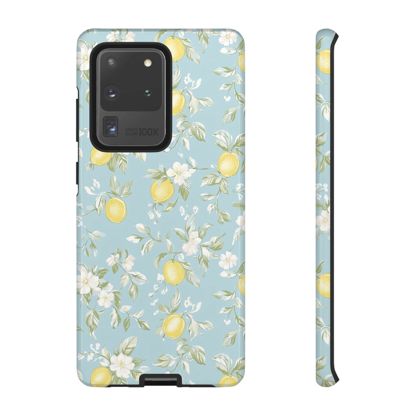 Lemon Blossom Blue Samsung Case