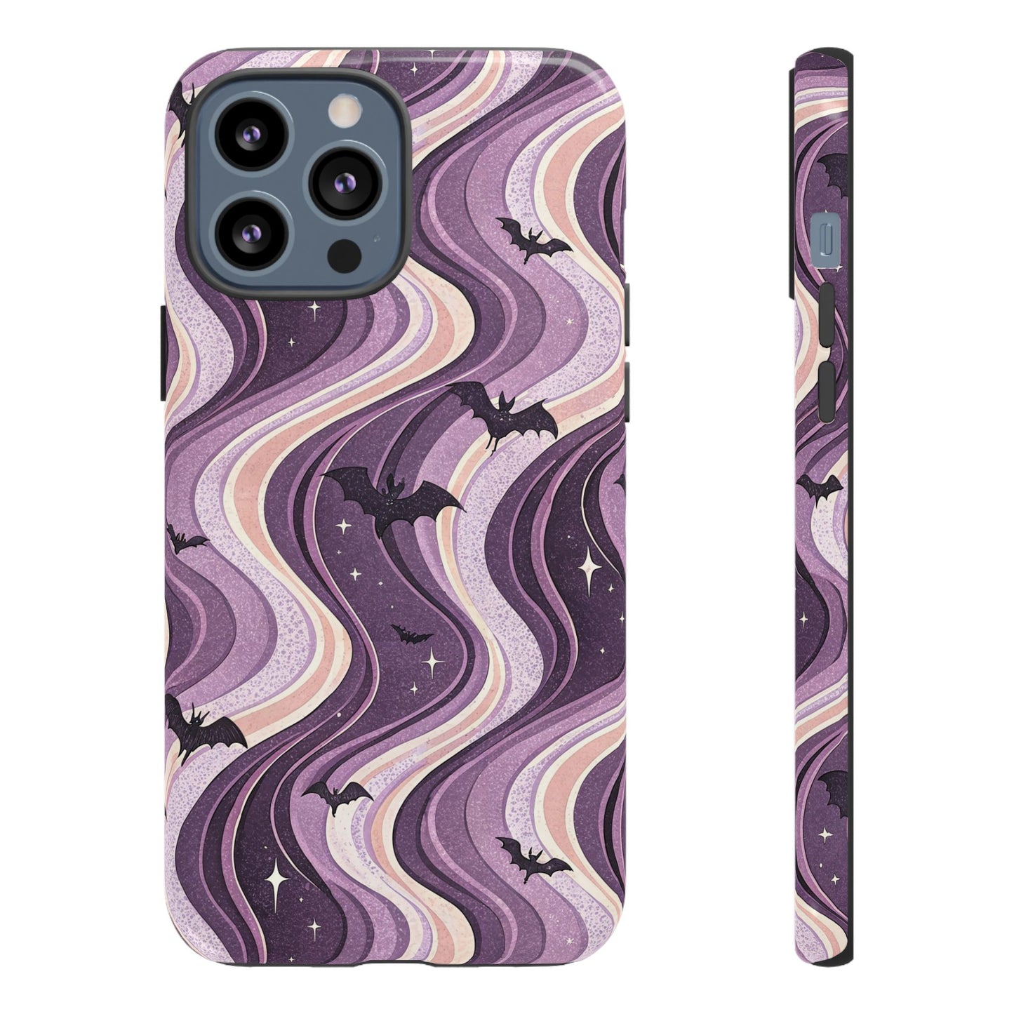 Retro Bats & Swirls iPhone Case