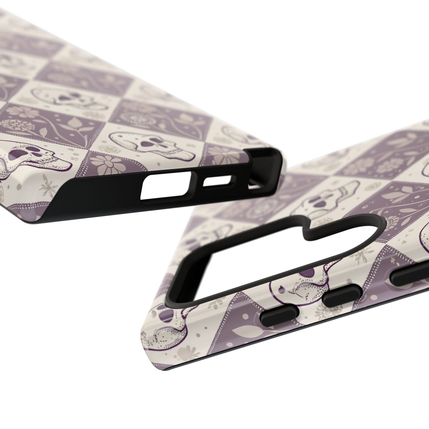 Vintage Skull & Floral Diamond Samsung Case