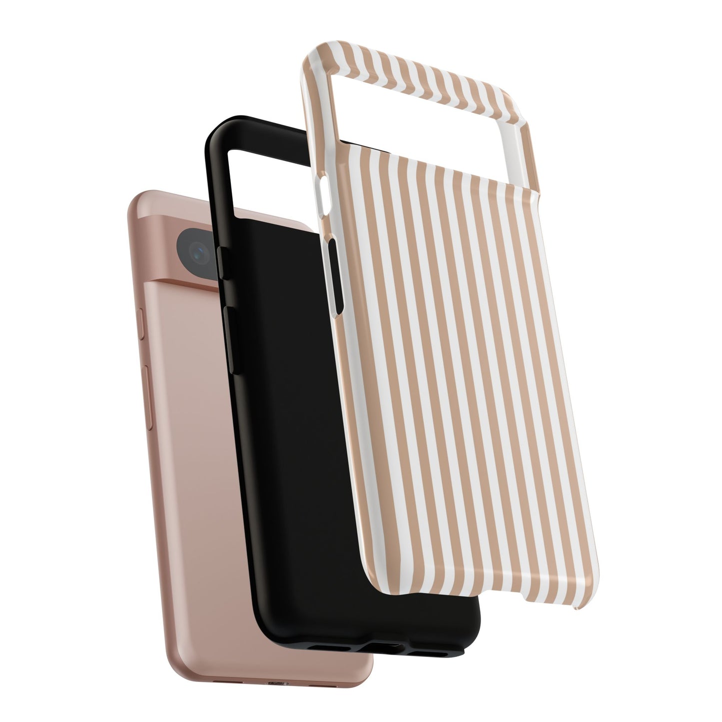 Tan & White Stripe Google Pixel Case