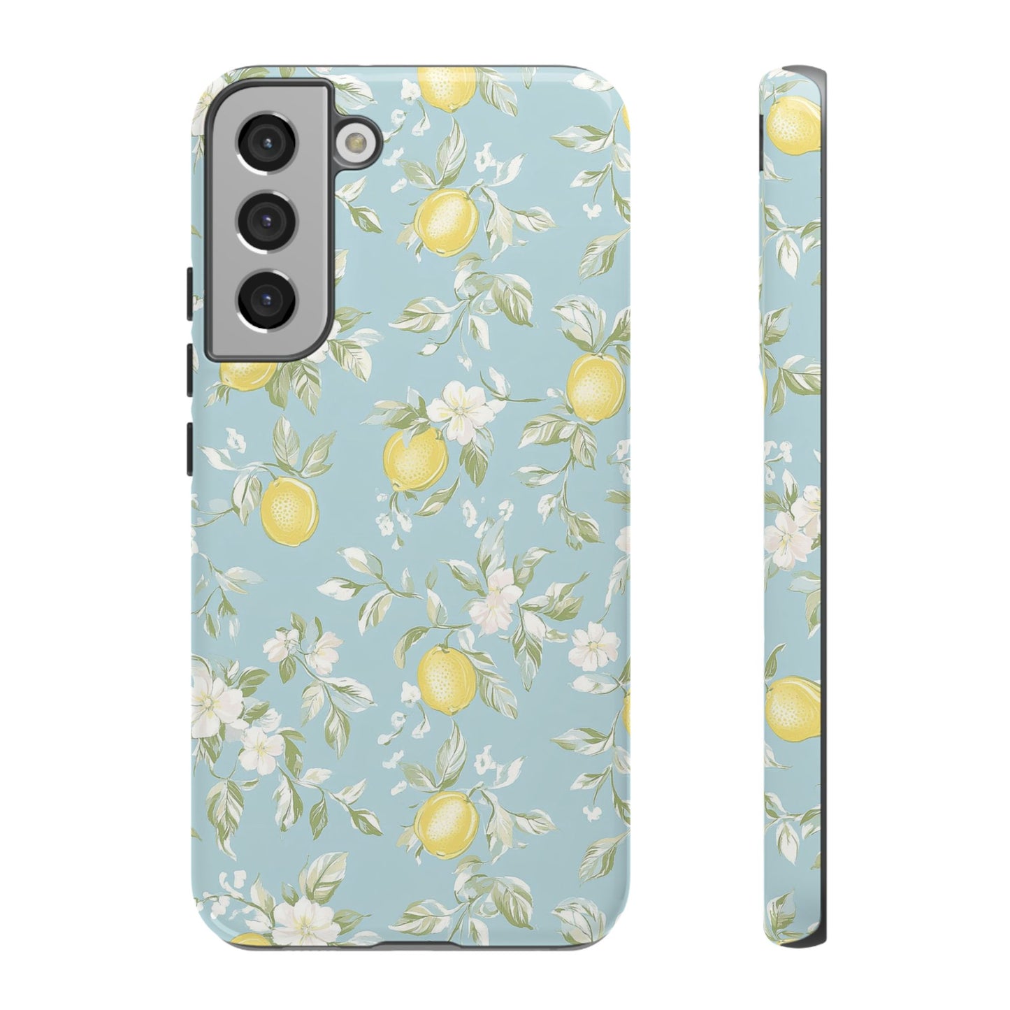 Lemon Blossom Blue Samsung Case